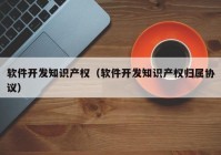 软件开发知识产权（软件开发知识产权归属协议）